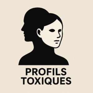 Illustration symbolique d’une figure masquée sur fond sombre, représentant les profils toxiques