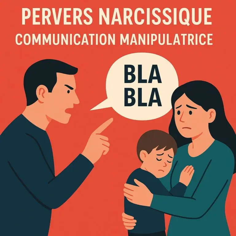 Illustration d’un homme au visage ambigu manipulant des lettres en suspension, tandis qu’une femme confuse tente de suivre le fil de la conversation.