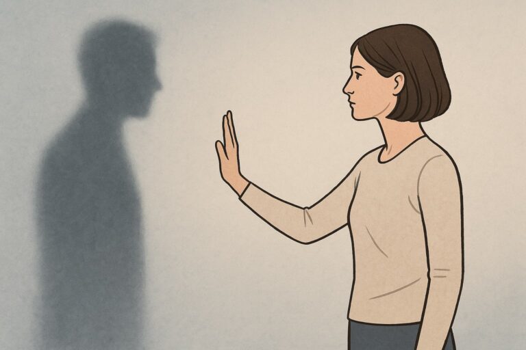 Personne posant des limites face à un pervers narcissique dans une relation d’emprise